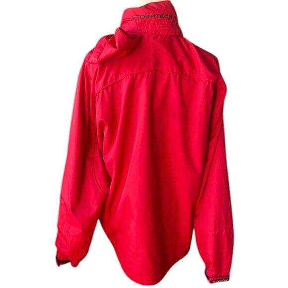 Men’s StormTech Red Yacht Club Zip Away Hood Windbreaker Rain Jacket as XL - Picture 5 of 10